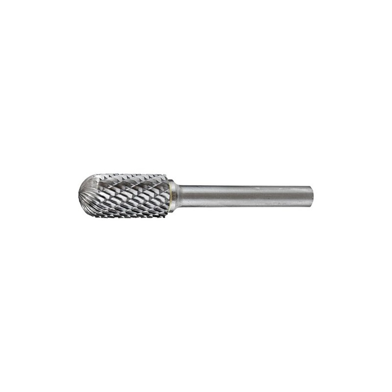 HOLEMAKER Carbide Burr Cylindrical Radius End 3/16" X 1/2" Head 1/8" Shank Dc
