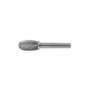 HOLEMAKER Carbide Burr, Oval Shape, 3/8" X 5/8" Head, 1/4" Shank Dc