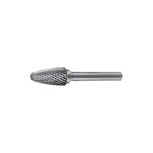 HOLEMAKER Carbide Burr, Tree Shape Radius End, 1/4" X 3/4" Head, 1/4" Shank Dc