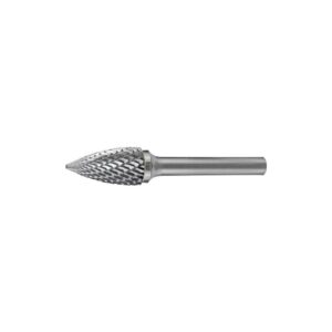 HOLEMAKER Carbide Burr, Tree Shape Pointed End 3/8" X 3/4" Head, 1/4" Shank Dc