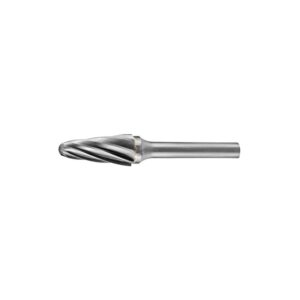 HOLEMAKER Carbide Burr, Tapered Radius End, 1/2" X 1-1/8" Head, 1/4" Shank Ac