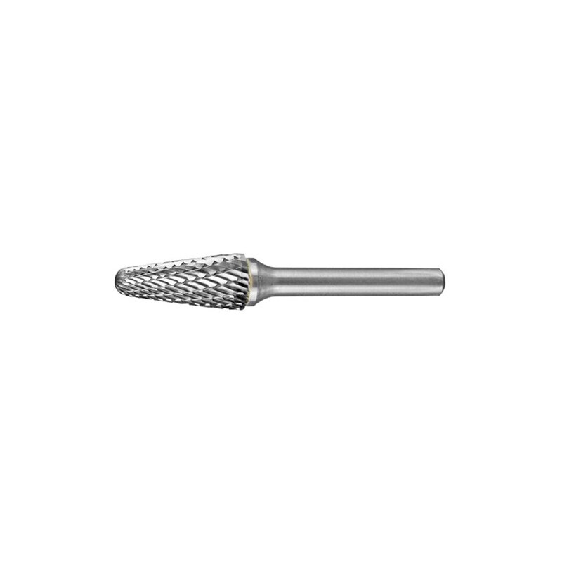 HOLEMAKER Carbide Burr, Tapered Radius End, 3/4" X 1-1/2" Head, 1/4" Shank Dc