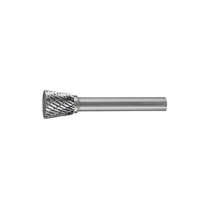 HOLEMAKER Carbide Burr, Inverted Cone Shape 3/8" X 3/8" Head, 1/4" Shank Dc