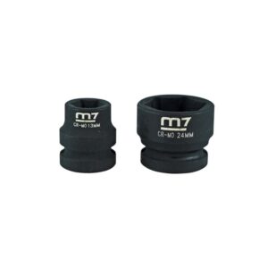 M7 Impact Socket 1/2" Dr, Stubby, 19Mm