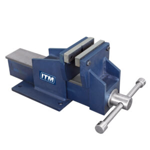 ITM 100mm Fabricated Steel Bench Vice, Straight Jaw