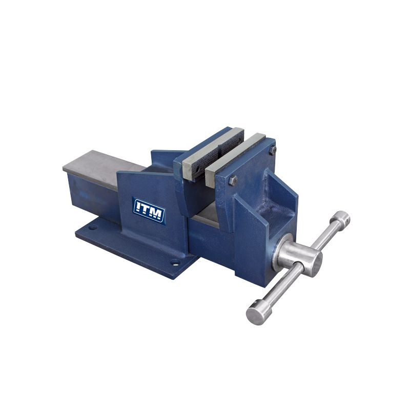 ITM 150mm Fabricated Steel Bench Vice, Straight Jaw