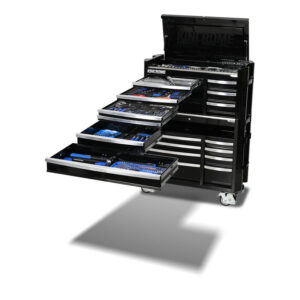 KINCROME CONTOUR® Workshop Tool Kit 475 Piece 17 Drawer 42" Black