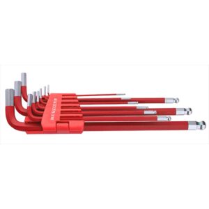 KC TOOLS Extra Long Af Ball Point Hex Key Set 9Pc