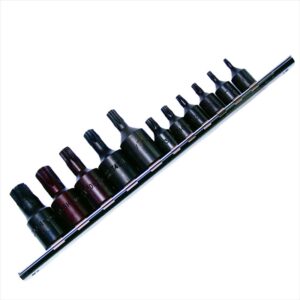 KC TOOLS Socket Set, Tamperproof, 11Pc 1/4" & 3/8" Dr