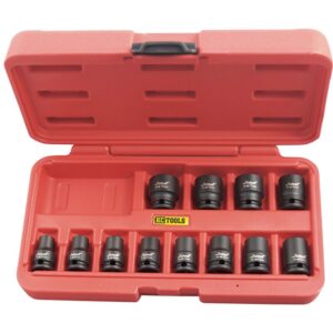 KC TOOLS Socket Set, Impact, Metric 12 Pc 3/8" Dr