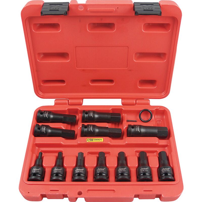 KC TOOLS Socket Set, Impact, In-Hex Metric 12 Pc 1/2" Dr