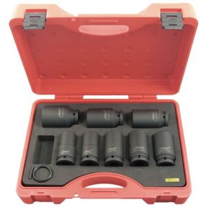KC TOOLS Socket Set, Impact, Metric Deep 7 Pc 3/4" Dr