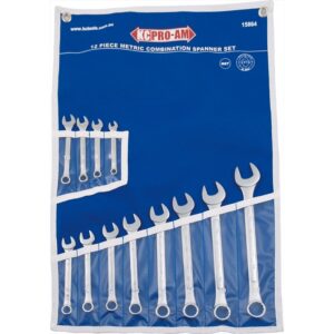 KC TOOLS Spanner Set, Combination, 6mm - 21mm 12 Pc
