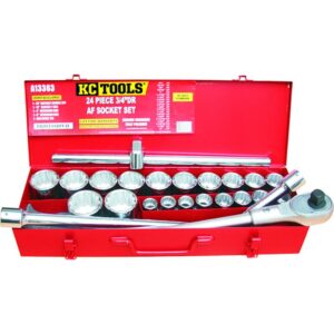 KC TOOLS Socket Set, Af 24 Pc 3/4" Dr