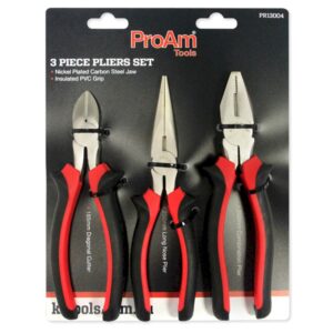 KC TOOLS Pliers, 185MM Diagonal Cutting, 200MM Long Nose, 200MM Combi