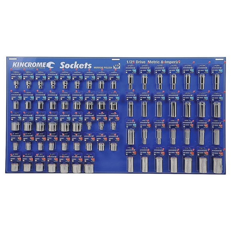 KINCROME Socket & Accessories Merchandiser 71 Piece 1/2" Drive
