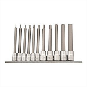 KINCROME Hex Socket Set Long Series 11 Piece 1/4 & 3/8 Drive - Metric