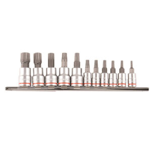KINCROME Tamperproof TORX Socket Set Short Series 11 Piece 1/4 & 3/8 Drive