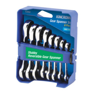 KINCROME Stubby Reversible Gear Spanner Set 8 Piece - Metric