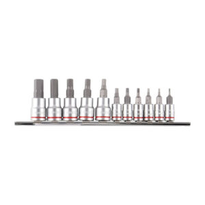 KINCROME Hex Socket Set Short Series 11 Piece 1/4 & 3/8 Drive - Imperial