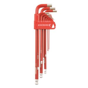 KINCROME 9pc Ball Point Hex Key Set Long Series Imperial