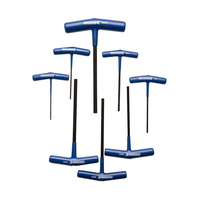 KINCROME T-Handle Hex Key Set 8 Piece Metric