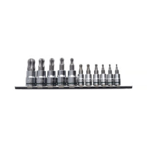 KINCROME Ball-End Torx® Socket Set Short Series 11 Piece 1/4 & 3/8 Drive