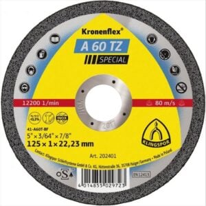 KLINGSPOR Cut Off Wheel (A60Tz) Inox 125 X 1 X 22mm
