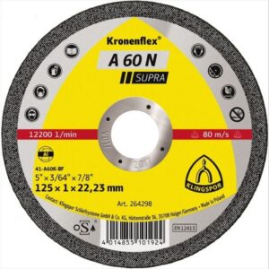 KLINGSPOR Cut Off Wheel (A60N) Supraflat Soft Grit 115 X 1 X 22mm