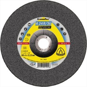 KLINGSPOR Grinding Disc (A24R36) 12200RPM Grit Medium 125 X 6 X 22mm