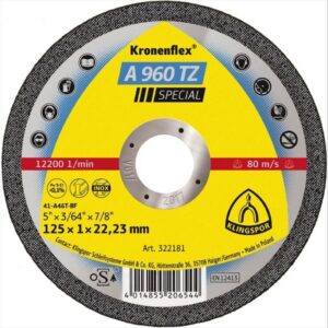 KLINGSPOR Cut Off Wheel (A960TZ) Flat Hard Grit 105 X 1 X 22mm