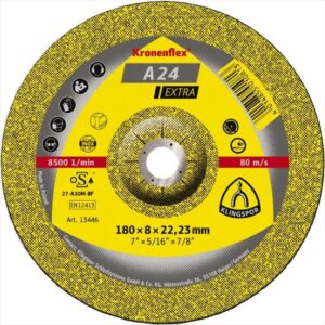 KLINGSPOR Grinding Disc (A24) Extra 8500RPM Grit Medium 180 X 6 X 22mm