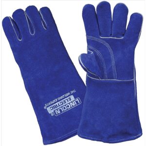 LINCOLN® Premium Leather MIG / Stick Welding Gloves - BLUE