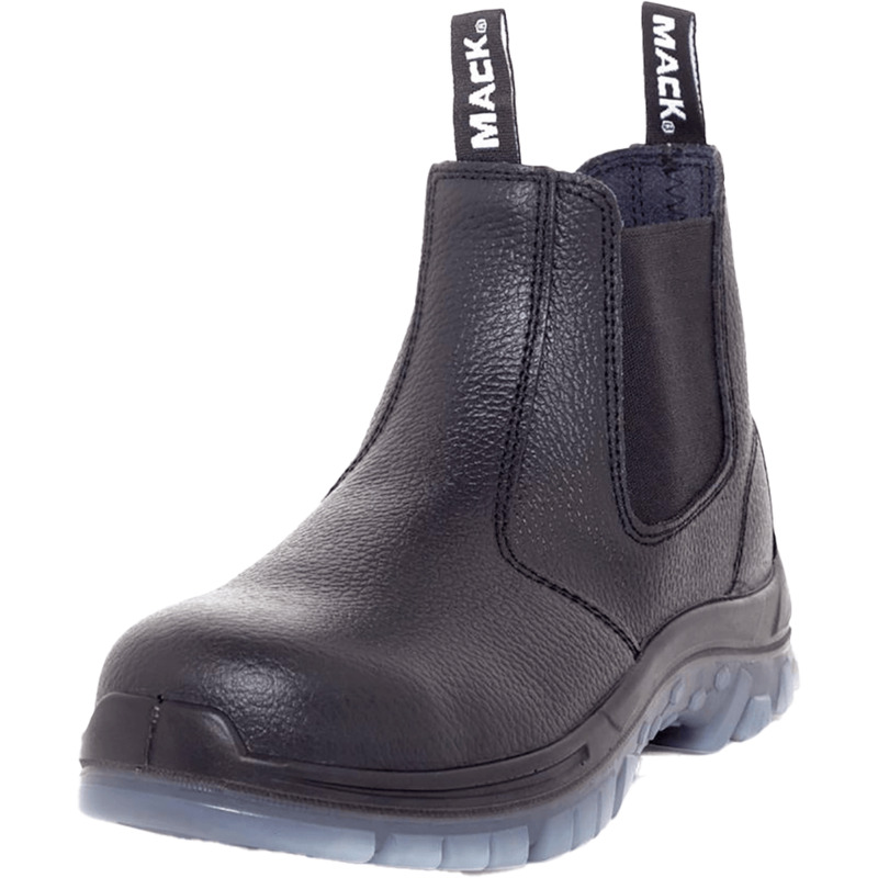 MACK Tradie Boot Safety Slipon Unisex Black Uk 5.5