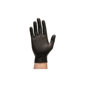 MACK Traction Nitrile Disposable Glove Box 50 Black Size Small