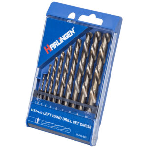 HARLINGEN 10pc Cobalt/HSS Left Hand Drill Set