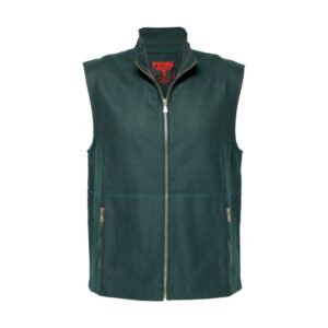 PRIME Bwv016 100% Wool Vest With Full Metal Zip Bottle Green-Lg