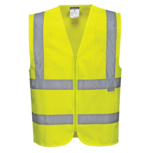 PORTWEST Hi-Vis Zipped Band and Brace Vest - Yellow - XXXLarge