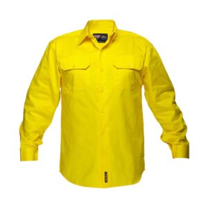 PRIME Ww988 L/S Full Hi-Vis Drill Shirt Yellow-Xl