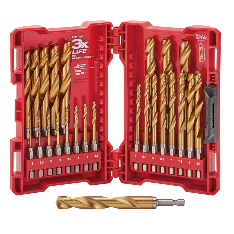 MILWAUKEE SHOCKWAVE™ Red Helix™ 25pc Titanium Drill Bit Set - Image 3