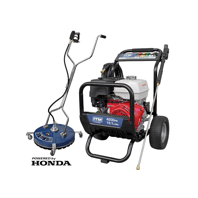 ITM 4200psi GX390 Honda® Engine Petrol Pressure Cleaner Kit With 21" Heavy Duty Surface Cleaner