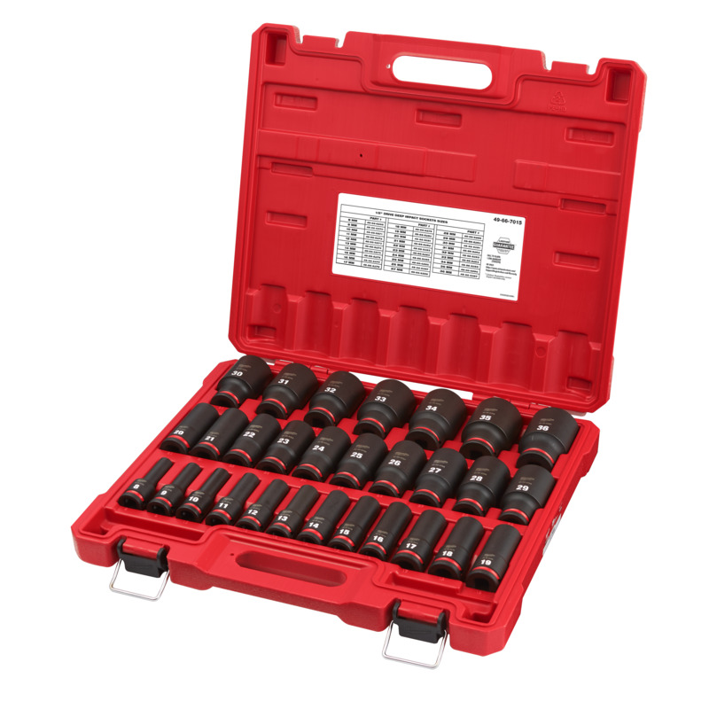 MILWAUKEE SHOCKWAVE™ 1/2"Dr 29pc 6 Point Deep Impact Sockets Set - Metric - Image 3