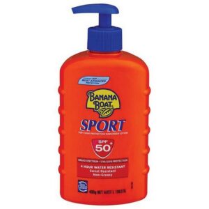 BANANA Sunscreen,Banana Boat Sports 400Gm Pump Pack,Spf 50+