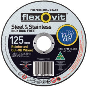 FLEXOVIT 125X1.0X22.23 25Pk Mini Tub Ais