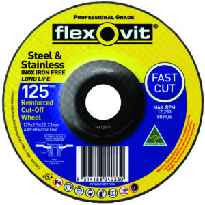 FLEXOVIT 115X6.0X22.2mm A30S Iron Free Depressed Centre Grinding