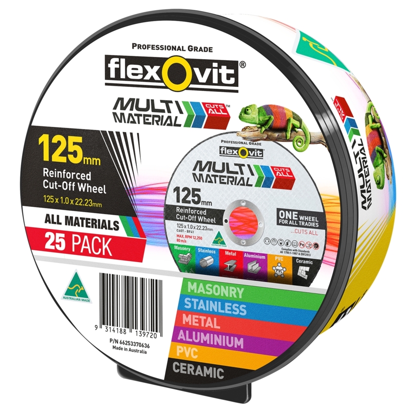 FLEXOVIT 125X1.0X22.2mm C60T Multi Material Cut-Off