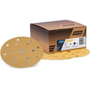 NORTON 150mm X 14+1H - P120 Amber No-Fil Speed-Grip Discs A293