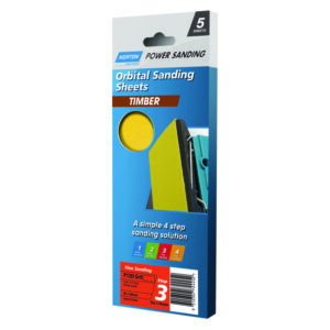 SAINT-GOBAIN ABRASIVES Wood Orbital Sheet 93X230mm 5Pk Fine P120