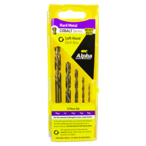 ALPHA 5pc Left Hand Cobalt Drill Set