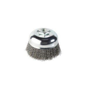 UNION Cup Brush Crimped Wire High Carbon Steel 75mm Dia M14 With M10 Adaptor